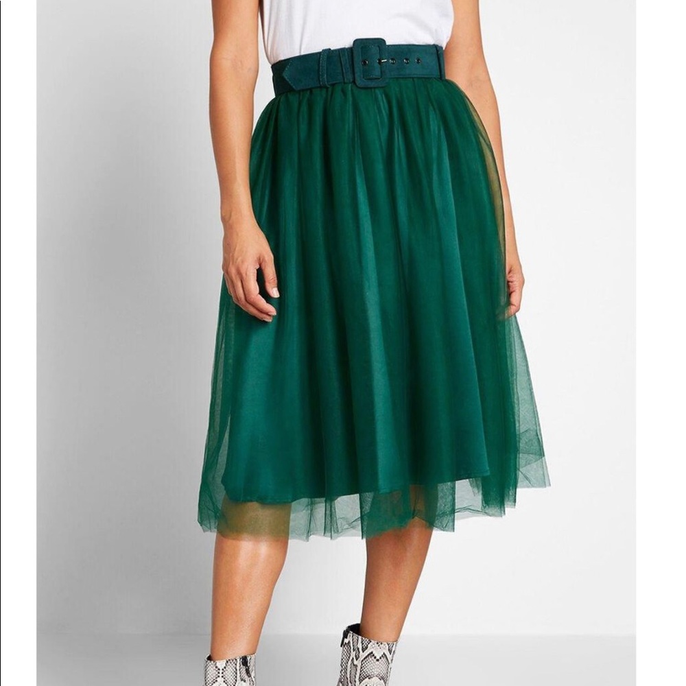 Mod Cloth Collectif I'm Ready Tulle A-Line Skirt